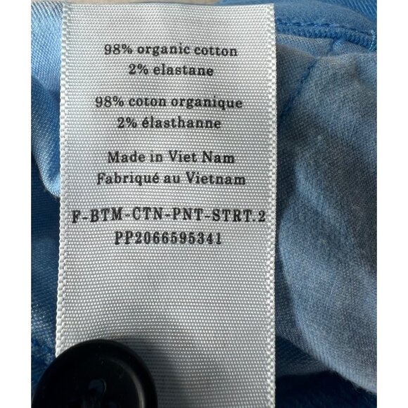 Everlane Womens Cotton Organic Stretch Chino Pants Blue Cropped Casual Size 6 - Picture 11 of 14